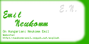 emil neukomm business card